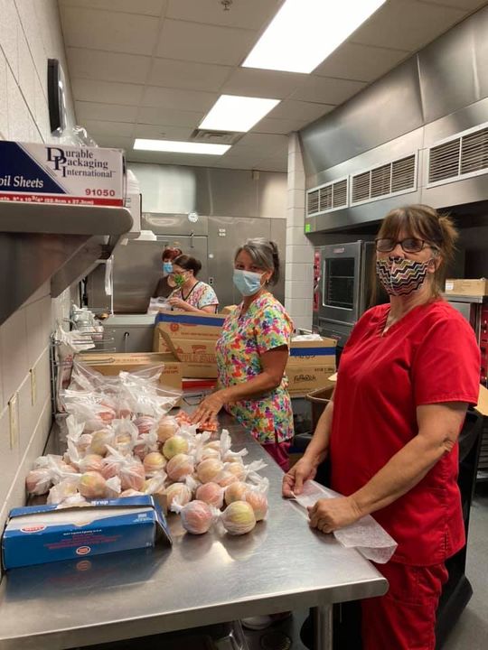 Heritage Cafeteria staff working hard to feed our kids. Blessed to work with the…