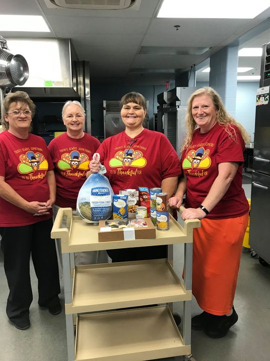 Our wonderful cafeteria ladies feed our students everyday but wanted to fix a Thanksgiving…