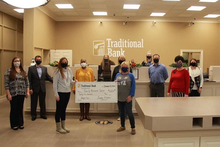 Yesterday, Traditional Bank presented not one, but two checks to Montgomery County Family Resource…